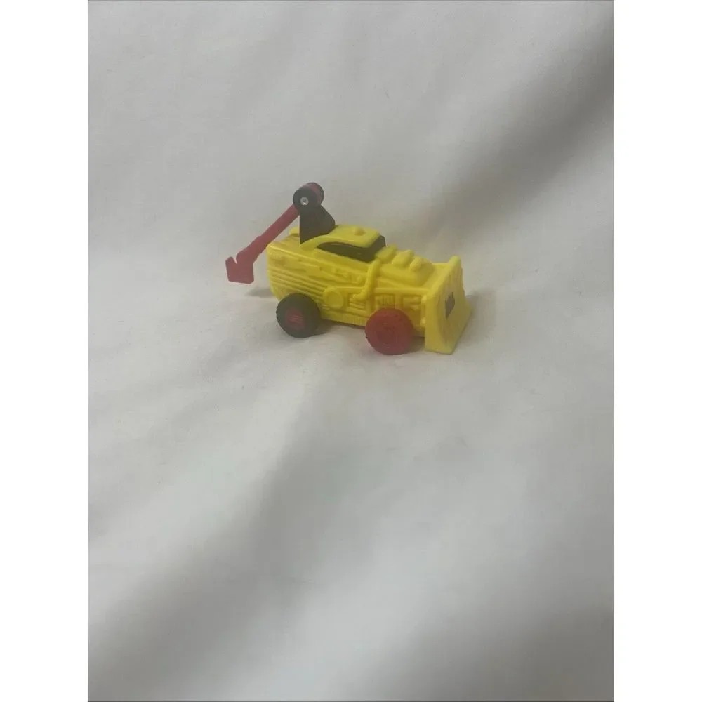 1995 Wendy's Meals Yellow Techno Tows Tractor Bull‎ Dozer Wind Up Toy 3